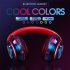 B39 Earphone Wireless Bluetooth Headset Colorful Luminous Subwoofer Music Game Sports Headphone black