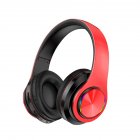 B39 Earphone Wireless Bluetooth Headset Colorful Luminous Subwoofer Music Game Sports Headphone red