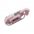 B39 Wireless Earbuds with Built in Mic Transparent Charging Case LED Display Waterproof Headphones Pink