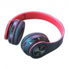 B39 Wireless Headsets Noise Canceling Ear Buds Longer Playtime Deep Bass Earphones For Cell Phone Gaming Computer Laptop black red