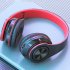 B39 Wireless Headsets Noise Canceling Ear Buds Longer Playtime Deep Bass Earphones For Cell Phone Gaming Computer Laptop black red