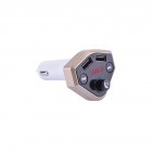 B4 12-24v Car Cigarette Lighter Socket Usb Charger Mp3 Player Bluetooth-compatible Hands-free Calling Led Display gold