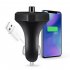 B4 12 24v Car Cigarette Lighter Socket Usb Charger Mp3 Player Bluetooth compatible Hands free Calling Led Display gold