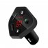 B4 12 24v Car Cigarette Lighter Socket Usb Charger Mp3 Player Bluetooth compatible Hands free Calling Led Display black
