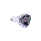 B4 12-24v Car Cigarette Lighter Socket Usb Charger Mp3 Player Bluetooth-compatible Hands-free Calling Led Display silver