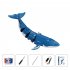B4 Remote Control Whale Simulation Water Boat Summer Electric Shark Diving Spray Boat Toys For Boys Gifts Royal blue