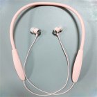 B4 Wireless In-ear Headphones Neckband Stereo Sports Running Waterproof Bluetooth-compatible Earphones pink