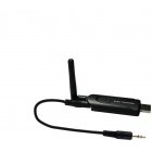 B5 Bluetooth Transmitter Wireless Audio Stereo Adapter USB Charging With 3 5mm Output with Antenna black