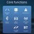 B5307 Car Stereo FM Radio 7 Inch MP5 Player Compatible For Ios Car Interaction System Android Auto Mobile Phone Interconnection Function Supports AUX TF Card bl
