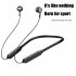 B6 Wireless Bluetooth compatible 5 1 Earphones Binaural Hanging Neck Headset Universal Sport Earbuds Headphones With Mic White