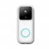 B60 Intelligent WiFi Wireless Doorbell 1080P Wireless HD Video Night Infrared Security Intelligent Protection white