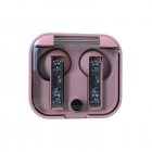 B62 Wireless Earbuds Stereo Earphones With Transparent Charging Case Noise Reduction Headphones For Cell Phone Gaming Computer pink