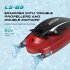 B9 Summer Remote Control Boat Water Toy Racing Rowing Double Propeller Electric High power High speed Speedboat green 1 battery