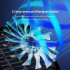 BASEUS Foldable 3 Speed Car Headrest Back Seat Cooling Fan Silent Folding Fan Mini USB Fan for Car Cooling System white Square