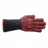 BBQ Grilling Cooking Gloves Extreme Heat Resistant Oven Welding Gloves Kitchen Tool Black    33CM