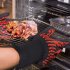 BBQ Grilling Cooking Gloves Extreme Heat Resistant Oven Welding Gloves Kitchen Tool Red    33CM
