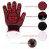 BBQ Grilling Cooking Gloves Extreme Heat Resistant Oven Welding Gloves Kitchen Tool Red    33CM