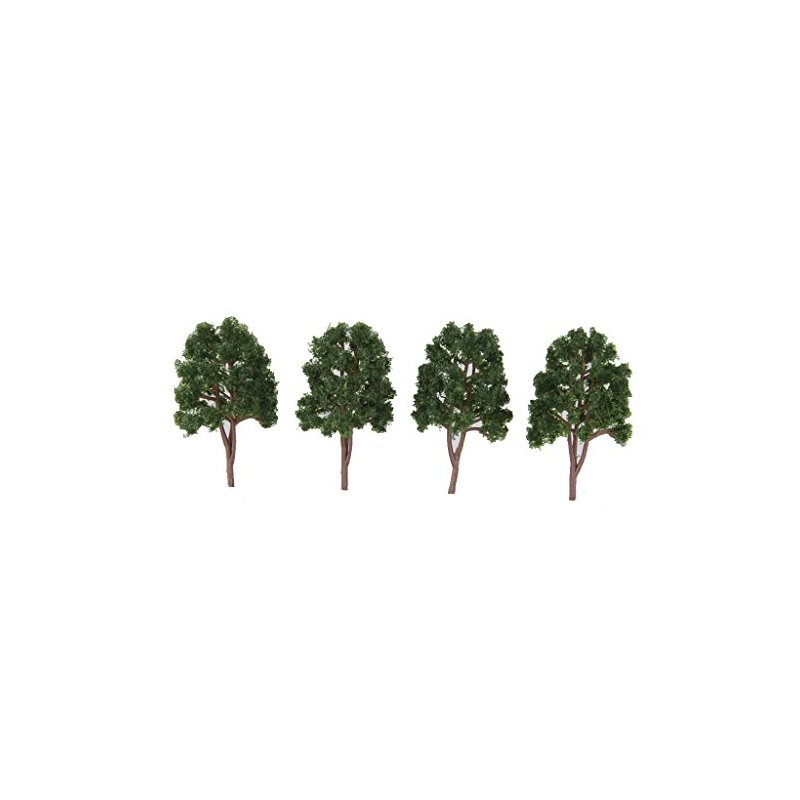 20pcs Miniature Tree Models Train Scenery Railroad Supplies Dard Green 7.5cm