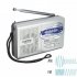 BC R119 Radio AM FM Battery Operated Portable Radio Best Reception Longest Lasting For Emergency Hurricane Running Walking Home silver