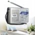 BC R119 Radio AM FM Battery Operated Portable Radio Best Reception Longest Lasting For Emergency Hurricane Running Walking Home silver