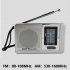 BC R2011 AM FM Battery Operated Portable Pocket Radio With Telescopic Antenna Radios Player For Senior Home Walking silver