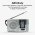 BC R2048 AM FM Battery Operated Portable Pocket Radio Best Reception Longest Lasting Mini Radio For Emergency Hurricane Walking silver