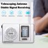 BC R2048 AM FM Battery Operated Portable Pocket Radio Best Reception Longest Lasting Mini Radio For Emergency Hurricane Walking silver