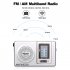 BC R2048 AM FM Battery Operated Portable Pocket Radio Best Reception Longest Lasting Mini Radio For Emergency Hurricane Walking silver