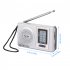 BC R2048 AM FM Battery Operated Portable Pocket Radio Best Reception Longest Lasting Mini Radio For Emergency Hurricane Walking silver