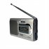 BC R22 AM FM Battery Operated Portable Pocket Radio Louder Speaker Stereo Sound Radios Player For Senior Home White