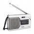BC R22 AM FM Battery Operated Portable Pocket Radio Louder Speaker Stereo Sound Radios Player For Senior Home White