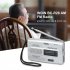 BC R28 AM FM Radio Telescopic Antenna Radio Speaker Battery Operated Portable Radio Best Reception For Elder Home silver