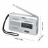 BC R28 AM FM Radio Telescopic Antenna Radio Speaker Battery Operated Portable Radio Best Reception For Elder Home silver