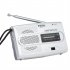BC R28 AM FM Radio Telescopic Antenna Radio Speaker Battery Operated Portable Radio Best Reception For Elder Home silver