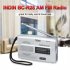 BC R28 AM FM Radio Telescopic Antenna Radio Speaker Battery Operated Portable Radio Best Reception For Elder Home silver