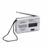 BC R28 AM FM Radio Telescopic Antenna Radio Speaker Battery Operated Portable Radio Best Reception For Elder Home silver
