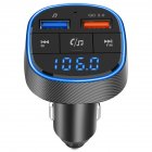 BC57 Car Cigarette Lighter Bluetooth-compatible Multi-functional Fm Transmitter Qc3.0 Fast Charge Mp3 Player Adapter black