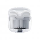 BD02 Wireless Earbuds In-Ear Earphones With Clear Calling Transparent Charging Case For Cell Phone Computer Laptop Sports White