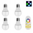 4 RGBW LED Light Bulbs 