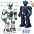 BG1532 Remote Control Robot Rechargeable Smart Voice Gesture Induction Children Programming Machine Model Toy Royal Blue  English 
