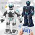 BG1532 Remote Control Robot Rechargeable Smart Voice Gesture Induction Children Programming Machine Model Toy White  English 