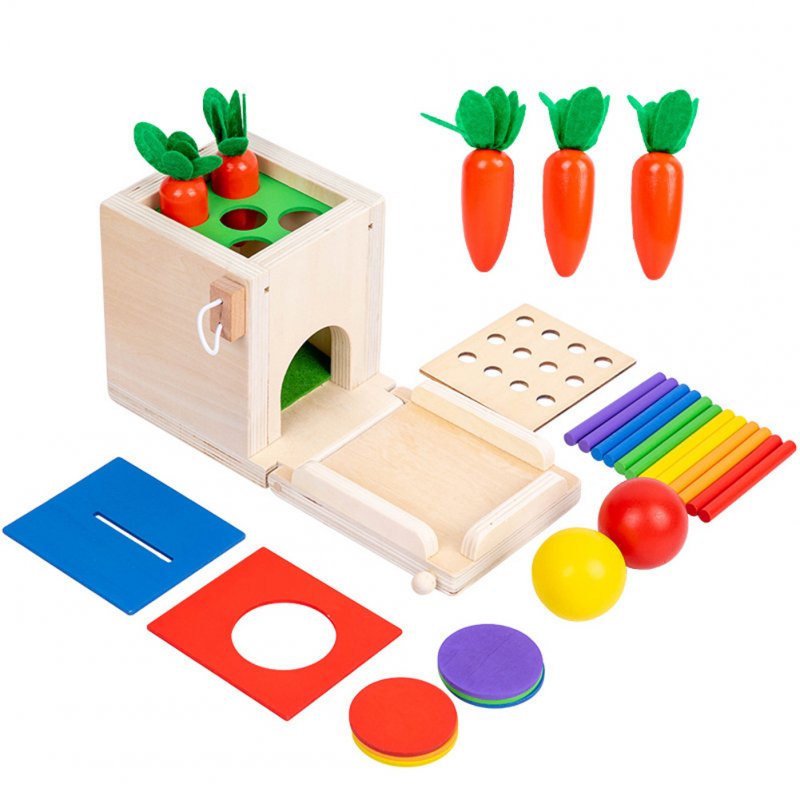 4-in-1 Intelligence Box Multi-functional Radish Pulling Coin-operated Game Color Matching Puzzle Toys For Gifts 