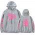 BLACKPINK 2D Pattern Printed Hoodie Leisure Pullover Top for Man and Woman Pink 2 2XL