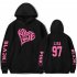 BLACKPINK 2D Pattern Printed Hoodie Leisure Pullover Top for Man and Woman Pink 3 M