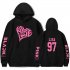 BLACKPINK 2D Pattern Printed Hoodie Leisure Pullover Top for Man and Woman Pink 3 3XL