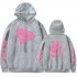 BLACKPINK 2D Pattern Printed Hoodie Leisure Pullover Top for Man and Woman Ash 5 L