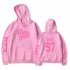 BLACKPINK 2D Pattern Printed Hoodie Leisure Pullover Top for Man and Woman Pink 5 XL