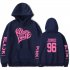 BLACKPINK 2D Pattern Printed Hoodie Leisure Pullover Top for Man and Woman Ash 2 M