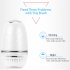 BLK E001 Face Cleansing Instrument Blackhead Beauty Brush 3 In 1 IP65 Waterproof Rechargeable Machine White