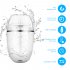 BLK E001 Face Cleansing Instrument Blackhead Beauty Brush 3 In 1 IP65 Waterproof Rechargeable Machine White